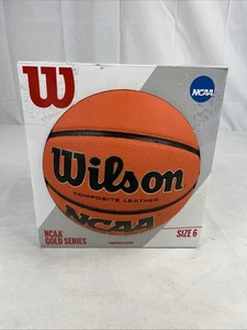 NEW Wilson NCAA 28.5 Legend Composite Leather Basketball - Size 6 Orange/Black - Picture 1 of 7