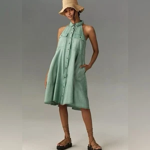 Nuevo Vestido Anthropologie Pilcro Sin Mangas Halter Columpio Midi Talla 1X - Imagen 1 de 9