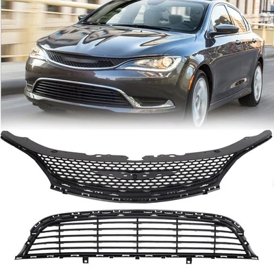 Front Bumper Upper and Lower Grilles For 2015 2016 2017 Chrysler 200 Foto 1 de 4