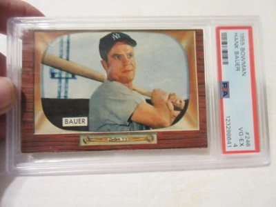 Bowman #246 1955 Hank Bauer Yankees PSA4 Foto 1 de 4