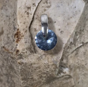 Vintage 925 Silver Aquamarine Pendant - Picture 1 of 7