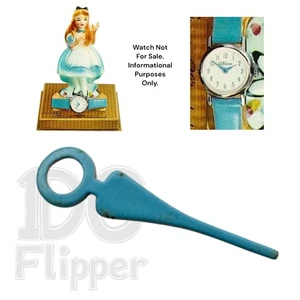 Alice in Wonderland Watch Blue MINUTE HAND #95 1965-1969 Timex Ingersoll Disney - Picture 1 of 2