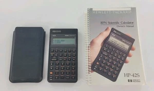 Hewlett-Packard HP-42S RPN wissenschaftlicher Taschenrechner mit Etui 1987 Vintage funktioniert - Bild 1 von 5