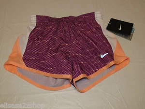 Nike Dri Fit Stay Cool girls running shorts fitness 6X 362778-p76 bold berry*^ - Picture 1 of 3
