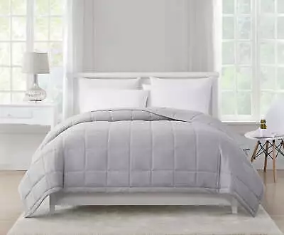 Mainstays Solid Twin Down Alternative Blanket in Gray, Polyester