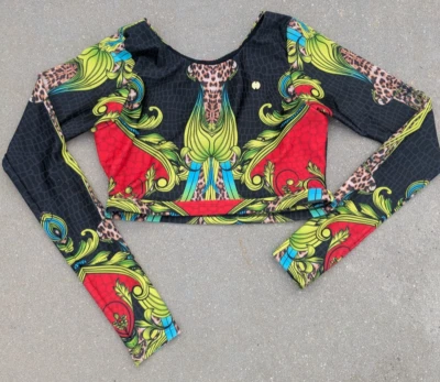 Traje de baño Asherah Top protector contra erupciones mangas largas ecléctico hecho a mano en EE. UU. talla S Foto 1 de 4