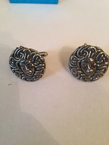 Medusa MEKR English Pewter Cufflinks Handmade In Sheffield - Picture 1 of 1