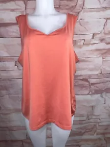 Judith Hart Woman Size 2X Tank Top Orange Stretch Shell NWOT - Picture 1 of 6