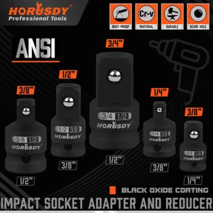 5PC Air Impact Socket Adapter Reducer Set Ratchet 1/4" 3/8" 1/2" 3/4" Drive Tool - Picture 1 of 10
