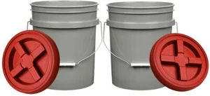 5 galon Food Grade BPA Free Plastic Bucket Pail Container, Screw On AirtightLid - Picture 1 of 4