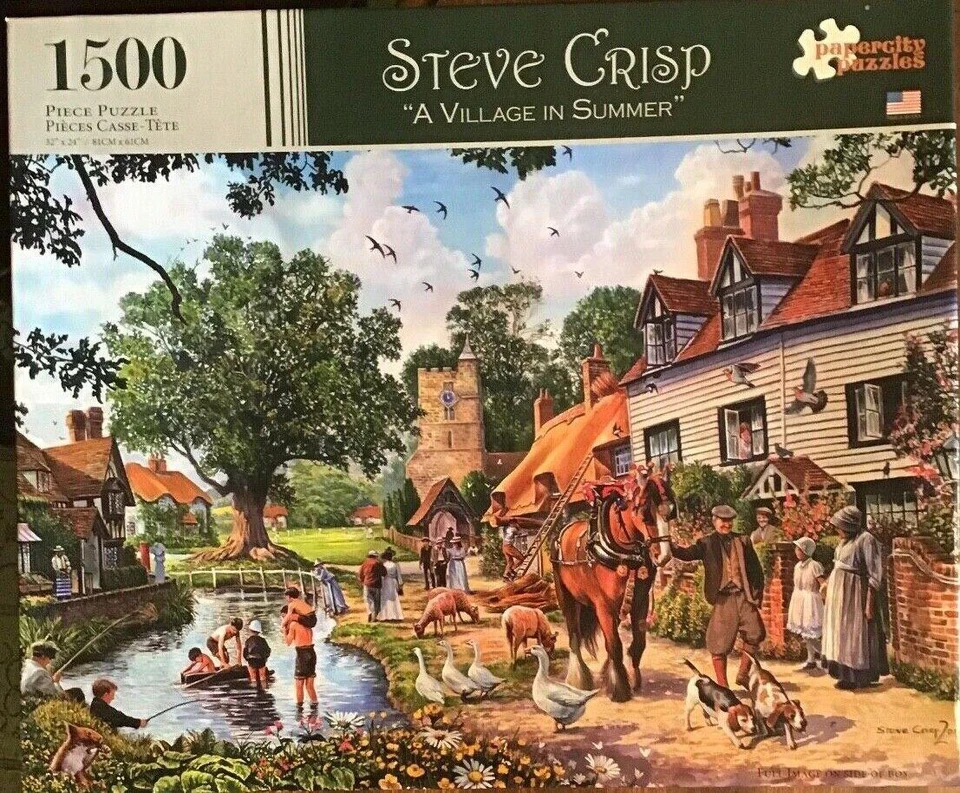 Papercity Puzzles jigsaw puzzle;  A Village in Summer;  1500 pcs - Image 1 of 1