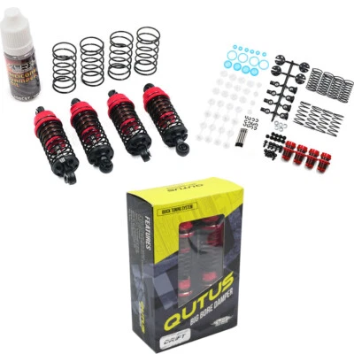 NEW Yeah Racing DBB-1055RD QUTUS Slider 55mm Damper Shock Set 1/10 Drift Car Red - Image 1 of 4