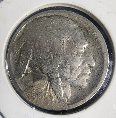 1913 D Type 1 Buffalo Nickel Die Rotation Error Date Restored - Image 1 of 4