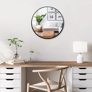 Itrue Small Round Mirror for Wall 12 Inch Black 12"L x 12"W,  - Picture 1 of 1