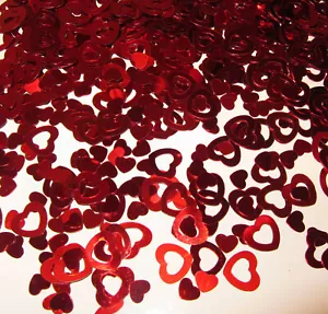 20g Streudeko ausgestanzte Herzen in Farbe ROT Dekoherzen, Hochzeit, Konfetti - Bild 1 von 3