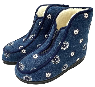 ZELBUT Damen Winter Hausschuhe Filz Hüttenschuhe Schafwolle Filzpantoffeln Schurwolle