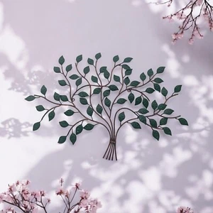 55 cm großer Lebensbaum Wandbild Deko Metall Stammbaum Wandskulptur - Bild 1 von 7