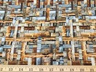 Lakeside Loons Wood Collage Brown 29702-A Quilting Treasures By the Half Yard