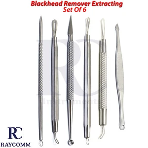 Blackhead Remover Facial Cleaning Blemish Comedone Extractor Kit Instruments CE - Picture 1 of 6