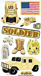 US COMBAT SOLDAT Sticko Aufkleber Army Fahrzeug Flagge Stiefel Erkennungsmarken 11 Sticker - Bild 1 von 1