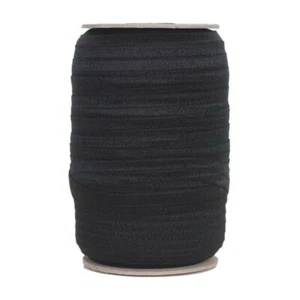 Black 3/4" (20mm) Fold Over Sewing Elastic - Elastic By The Yard - Picture 1 of 3
