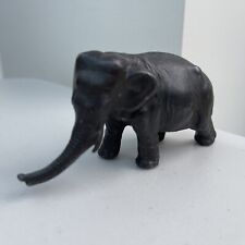 Vintage 1980s Cast Metal Elephant Paperweight Figurine 4.25” Art Decor O