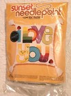Vintage I Love You Sunset Needlepoint Pillow Kit 6910 Chris Davenport NOS Crewel