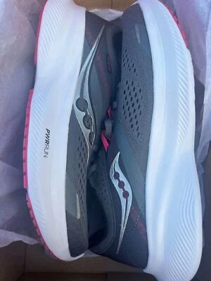 Zapatos para correr Saucony Ride 16 para mujer antracita S10830-21 talla 8,5 D NUEVOS EN CAJA Foto 1 de 4