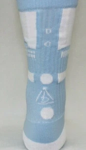 Calcetines de baloncesto estatales Rep It City Washington DC azul claro blanco CoolMax para hombre - Imagen 1 de 3