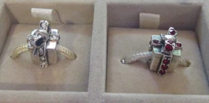 AUTHENTIC CHAMILIA CRYSTAL AND STONES GIFT BOX CHARM CLEAR JB-31A BEAD PRESENT - Picture 1 of 2