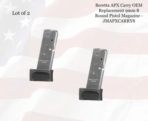 LOT of (2) Beretta APX Carry OEM Replacement 9mm 8rd Pistol Magazine JMAPXCARRY8 - Picture 1 of 3