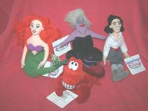 DISNEY’S THE LITTLE MERMAID BEANIES. SET OF 4. - Picture 1 of 10