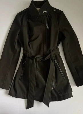 Michael Kors belted Asymmetrical coat jacket Women’s XS Olive - Image 1 of 4