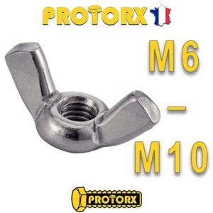 Ear Nut - Butterfly - Fins M6 to M10 x (5 to 50pcs) | Stainless Steel A2 - Picture 1 of 8