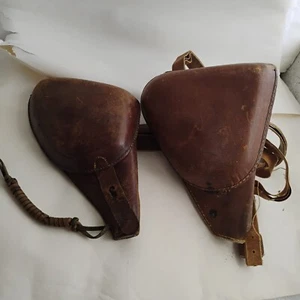 Vintage Militär Armee Nambu antik Etui zwei Holster selten ordentlicher Zustand - Bild 1 von 24