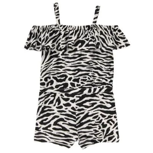 NWT CRAZY 8 Girls Zebra Ruffle Romper Rayon Sunsuit 2T - Picture 1 of 1