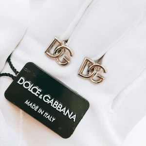 SALE Dolce&Gabbana DG Logo Ohrringe für beide Ohren Silber Made in Italy Damen - Bild 1 von 12