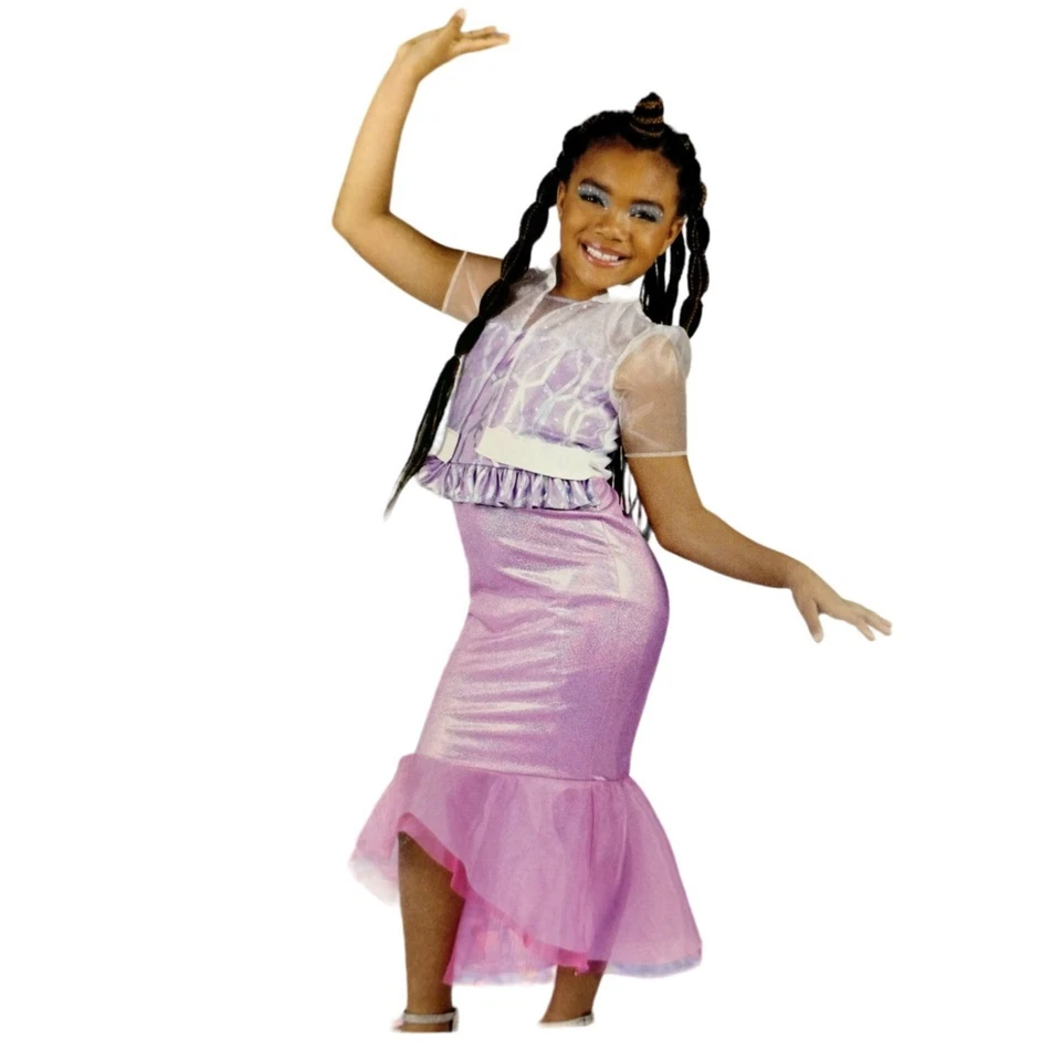 Fantasia de vestido sereia e jaqueta bombardeiro Mermaze Mermaidz meninas M (7/8) KISHIKO - Imagem 1 de 4
