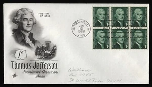 #1278 1c Jefferson, Art Craft-Addressed FDC **ANY 5=FREE SHIPPING** - Picture 1 of 1