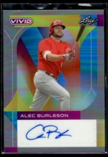 2022 Leaf Vivid Silver Prismatic Alec Burleson Auto 15/40 #BA-AB1