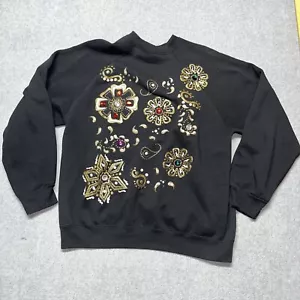 Vintage Gitano Sweater Black Crewneck Pullover 90s - Picture 1 of 15