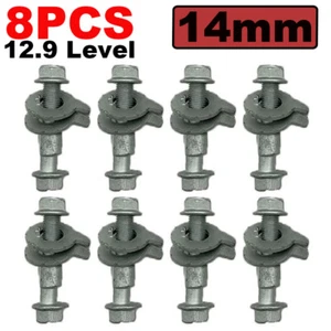 8 piezas pernos inclinables ajustables alineación de cuatro ruedas de metal de 14 mm 12,9 intensidad para automóvil - Imagen 1 de 6