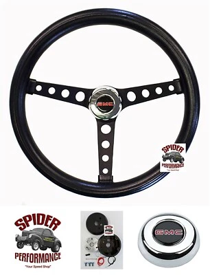 GMC Pickup 1960-1969 volante 14 1/2" negro clásico Foto 1 de 4