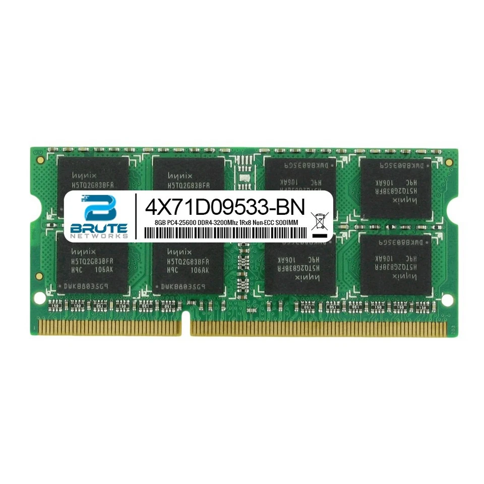 4X71D09533 - Lenovo Compatible 8GB DDR4-3200Mhz 1Rx8 Non-ECC SODIMM - Image 1 of 3