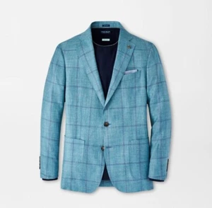 Peter Millar Viridian Creston Windowpane Sport Coat Jacket Blazer MS24XJ07 40R - Picture 1 of 5