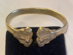 Gorgeous HMR CMA Gold Tone Bracelet Egyptian Stile - Picture 1 of 8