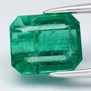 💎 2,20ct 8x6,7mm Achteck Grün Smaragd - Unbeheizt, Kolumbien Edelstein - Bild 1 von 4