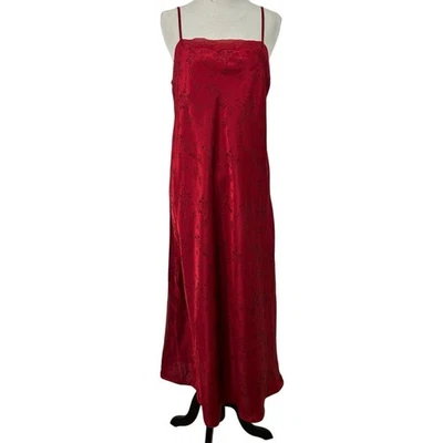 Maxi Vestido Sin Mangas JaclynSmith Mujer Vintage Rojo Gótico Grunge Talla Mediana Foto 1 de 4