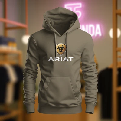 Ariat 国际标志 HOODIE 有趣 美国制造 S-3XL — 第 1/2 张图片