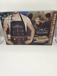 Hammer + Axe Grill Instructor Apron, Sewn-in Utility Belt with Bottle Opener - Picture 1 of 4